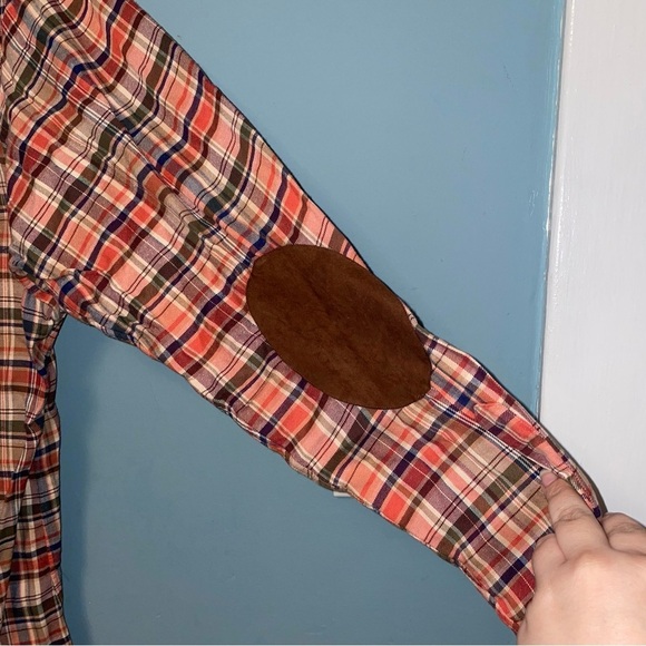 Polo by Ralph Lauren Plaid Button Up Collared Shirt with Elbow Patches Size XXL - Picture 7 of 8